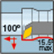 Wewnętrzne z kątem 100° na płytki rombowe 55°
